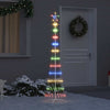 Vidaxxl LED-Weihnachtsbaum mit 230 LEDs, mehrfarbig, 51 x 51 x 190 cm, Metall