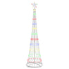Vidaxxl LED-Weihnachtsbaum mit 230 LEDs, mehrfarbig, 51 x 51 x 190 cm, Metall