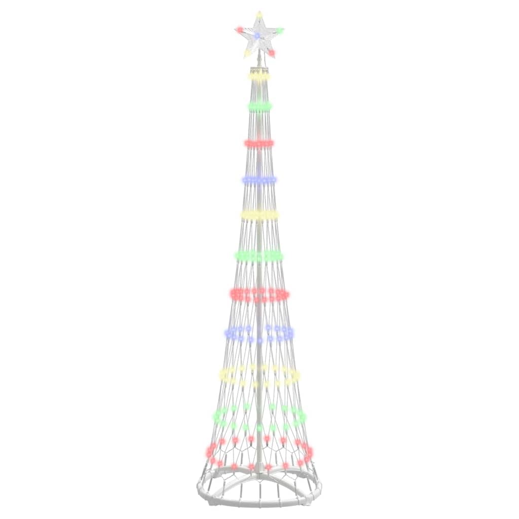 Vidaxxl LED-Weihnachtsbaum mit 230 LEDs, mehrfarbig, 51 x 51 x 190 cm, Metall