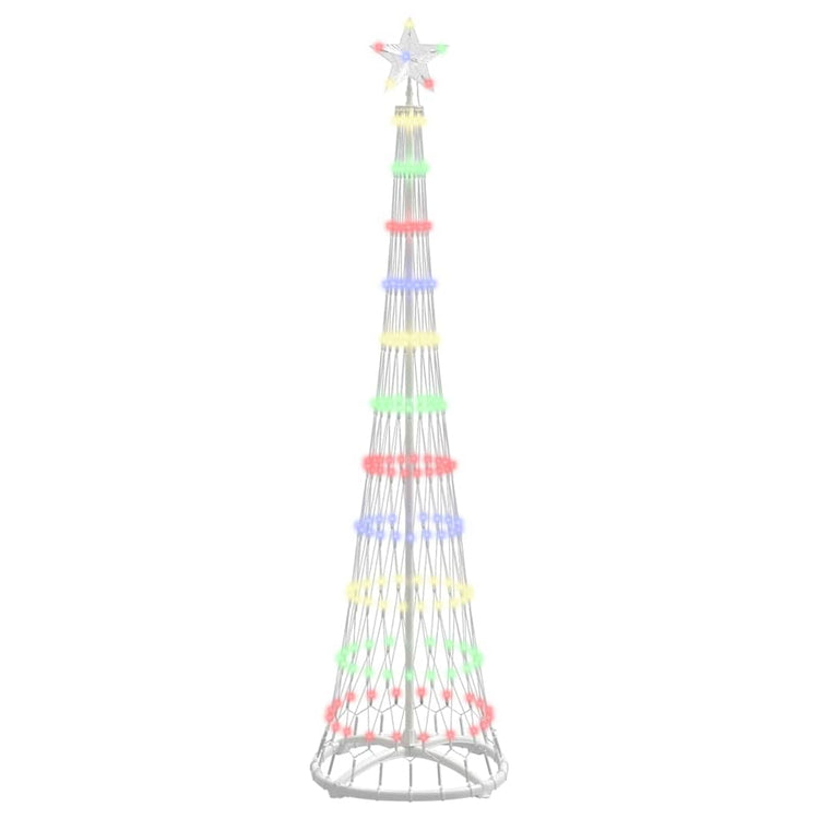 Vidaxxl LED-Weihnachtsbaum mit 230 LEDs, mehrfarbig, 51 x 51 x 190 cm, Metall