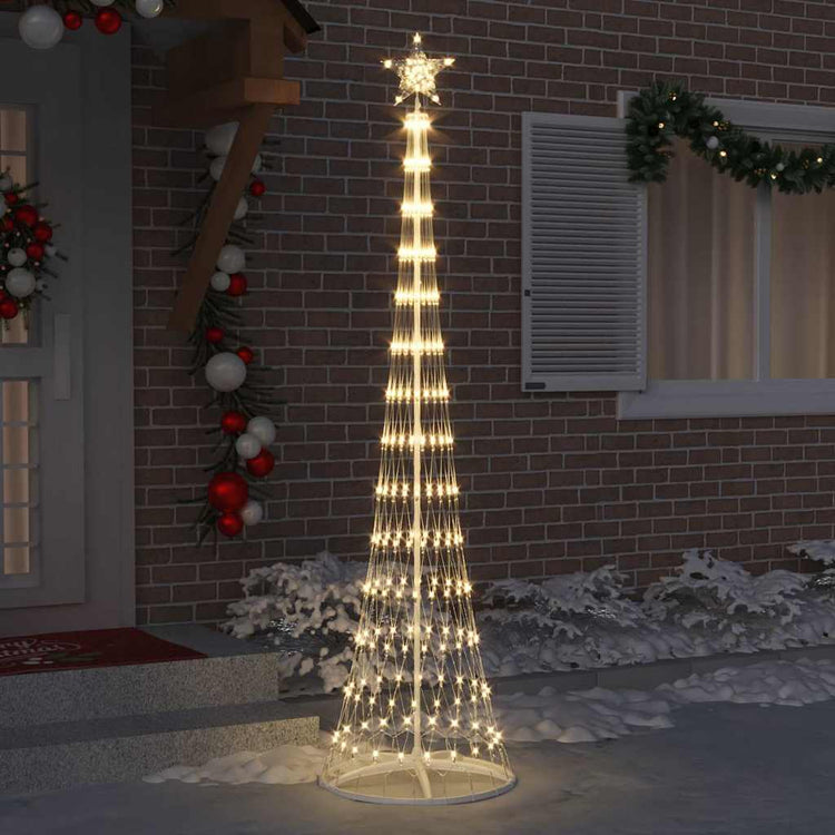 Vidaxxl LED-Weihnachtsbaum mit 290 LED warmweiß 70 x 70 x 250 cm aus Metall