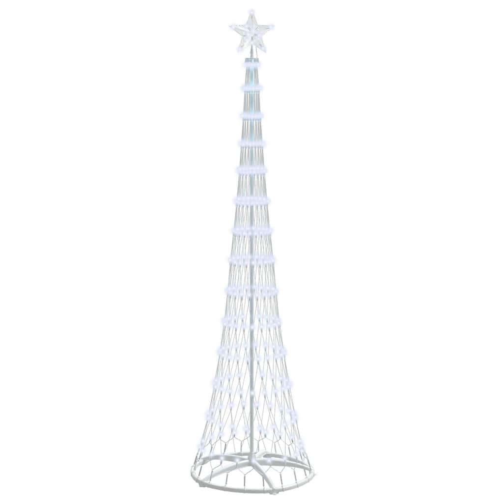 Vidaxxl LED-Weihnachtsbaum mit 290 LED kaltweiß 70 x 70 x 250 cm aus Metall