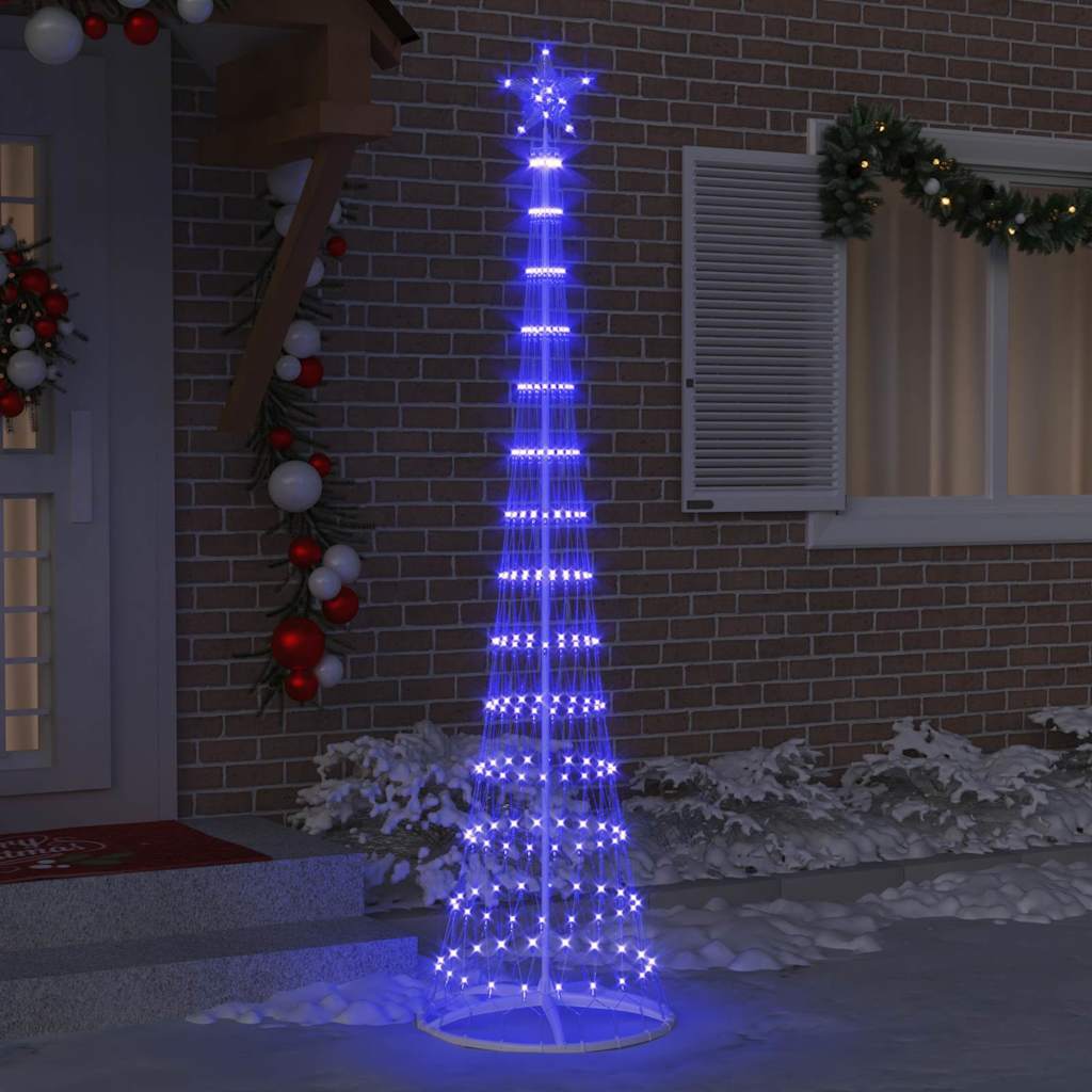 VidaXL LED-Weihnachtsbaum mit 290 LED blau 70 x 70 x 250 cm Metall