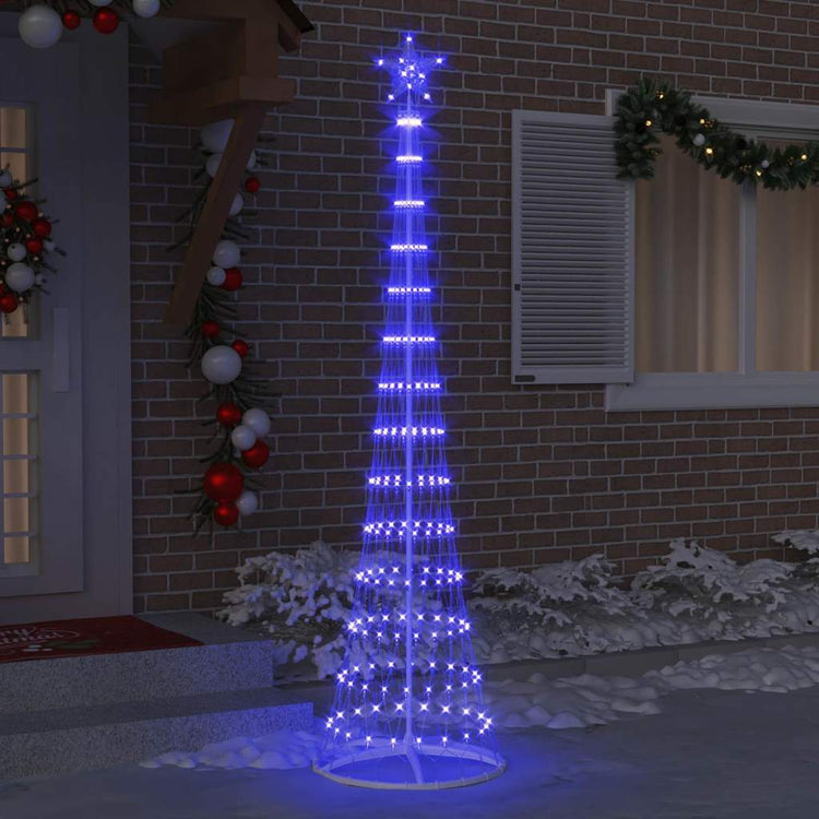 VidaXL LED-Weihnachtsbaum mit 290 LED blau 70 x 70 x 250 cm Metall