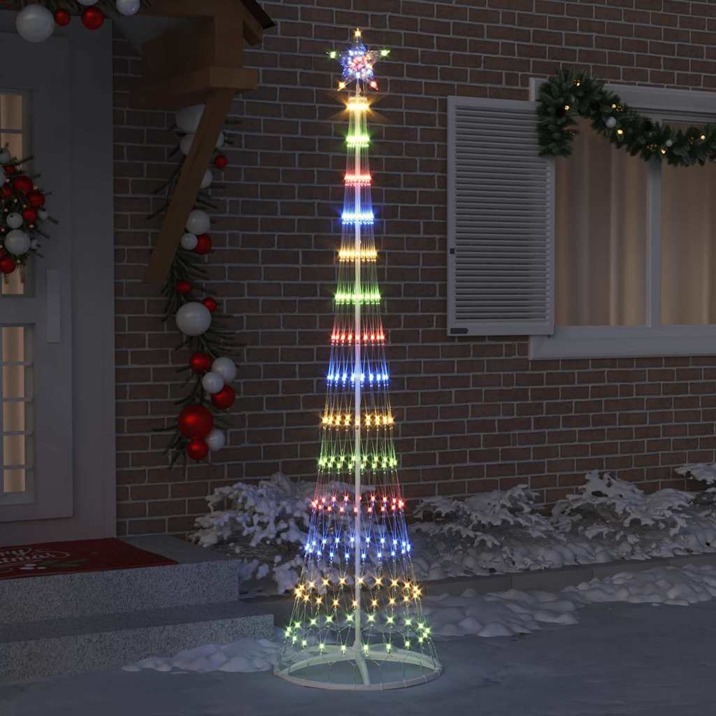 Vidaxxl LED-Weihnachtsbaum mit 290 LEDs, mehrfarbig, 70 x 70 x 250 cm, Metall