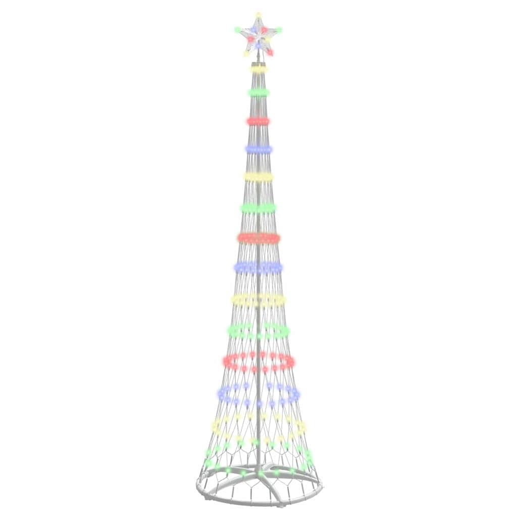 Vidaxxl LED-Weihnachtsbaum mit 290 LEDs, mehrfarbig, 70 x 70 x 250 cm, Metall