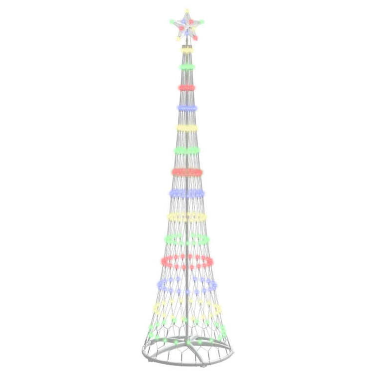 Vidaxxl LED-Weihnachtsbaum mit 290 LEDs, mehrfarbig, 70 x 70 x 250 cm, Metall
