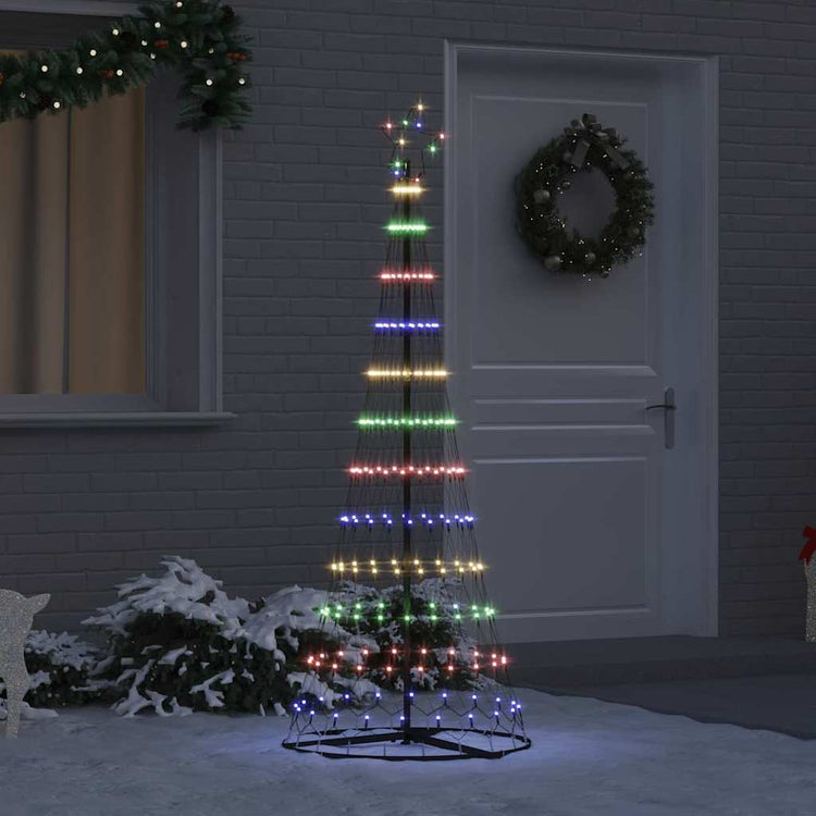 VidaXL LED-Weihnachtsbaum mit 230 LEDs, mehrfarbig, 184,5 cm, Metall