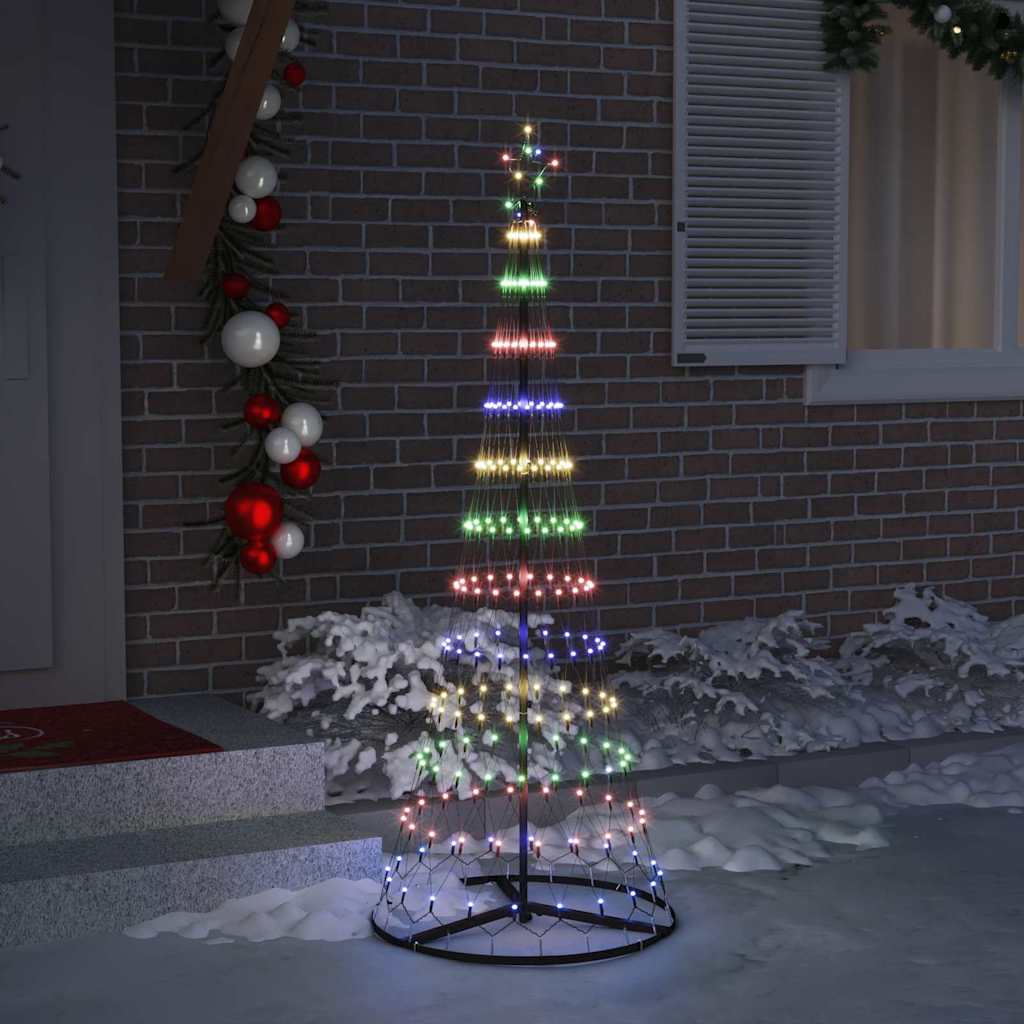 VidaXL LED-Weihnachtsbaum mit 230 LEDs, mehrfarbig, 184,5 cm, Metall