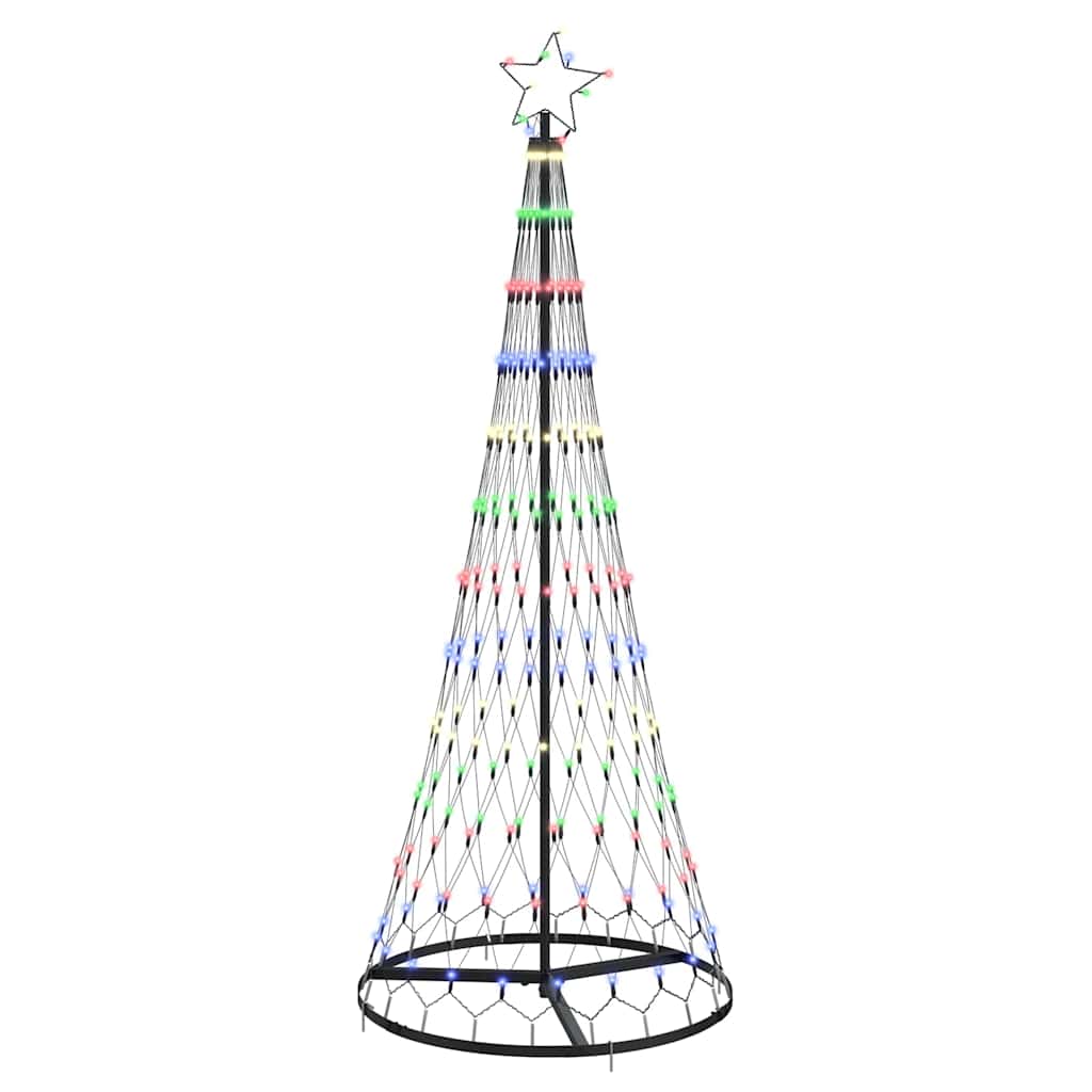 VidaXL LED-Weihnachtsbaum mit 230 LEDs, mehrfarbig, 184,5 cm, Metall