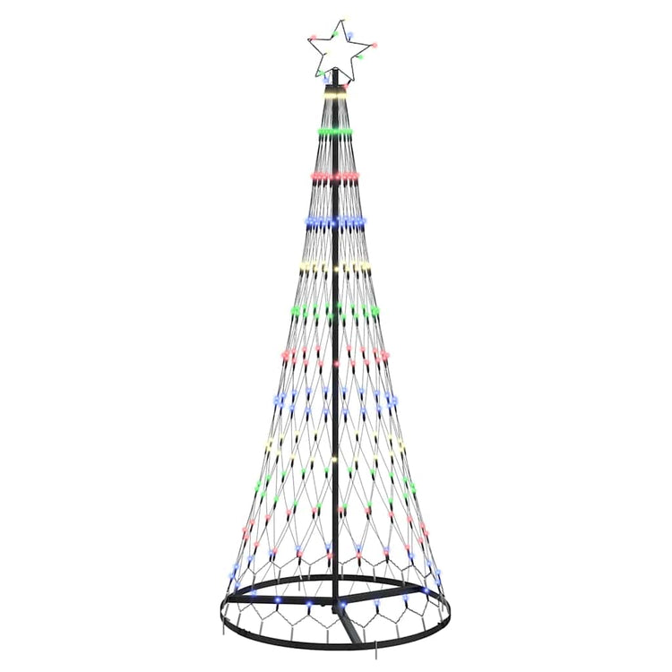 VidaXL LED-Weihnachtsbaum mit 230 LEDs, mehrfarbig, 184,5 cm, Metall