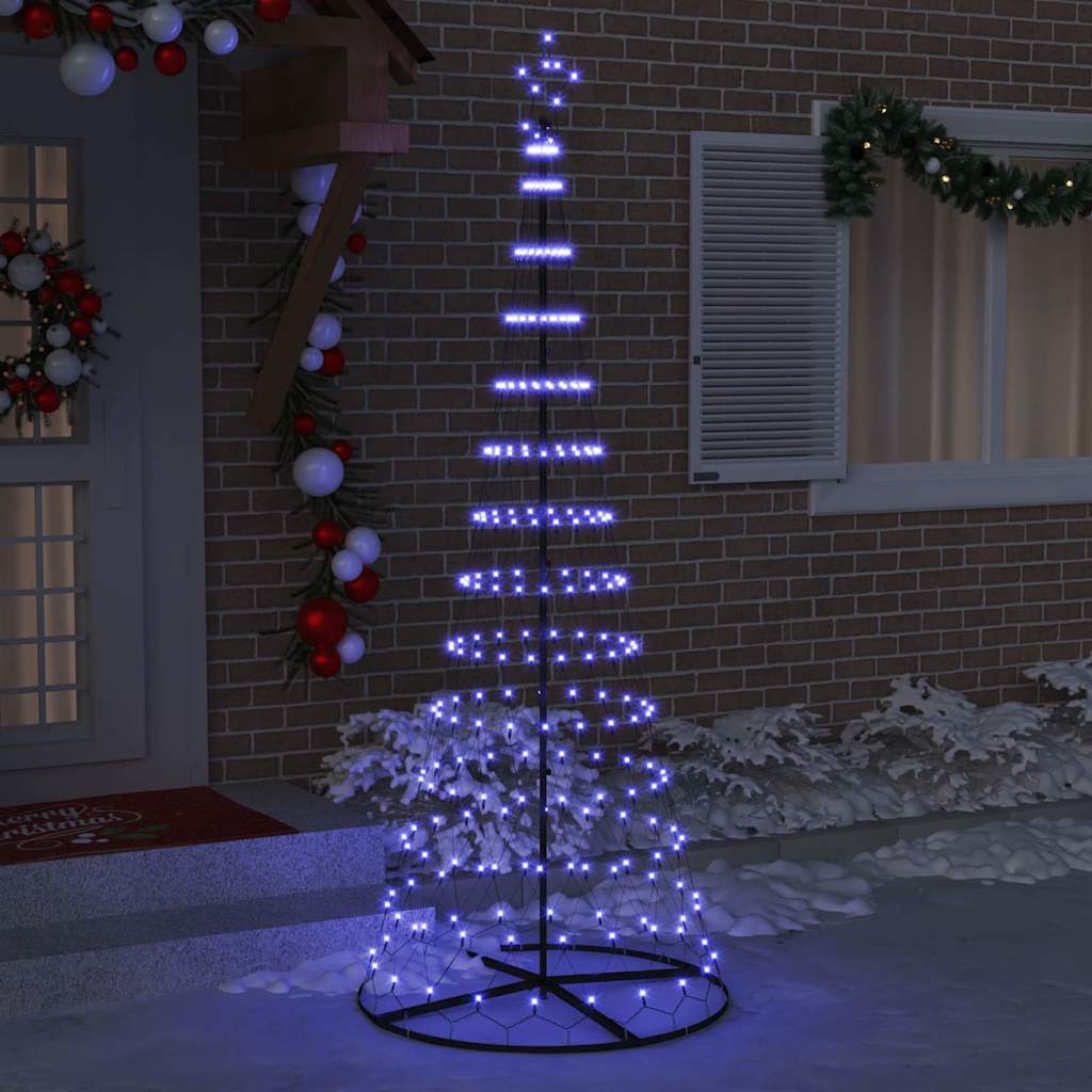 VidaXL LED-Weihnachtsbaum mit 295 LEDs mit Standard-Blau 250 cm Metall