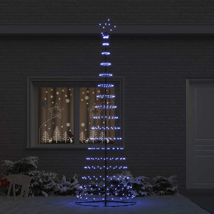 VidaXL LED-Weihnachtsbaum mit 355 LEDs mit standardmäßigem blauen 184,5 cm langen Metall
