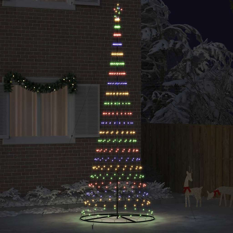 VidaXL LED-Weihnachtsbaum mit 455 LEDs, mehrfarbig, 184,5 cm, Metall