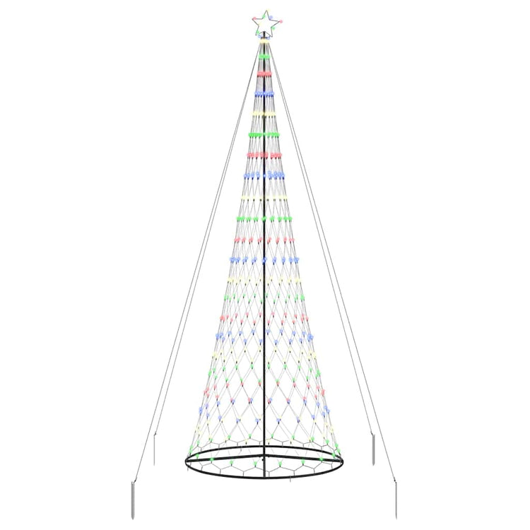 VidaXL LED-Weihnachtsbaum mit 455 LEDs, mehrfarbig, 184,5 cm, Metall