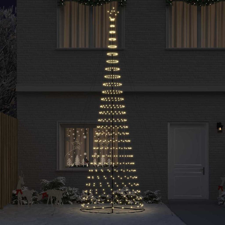 VidaXL LED-Weihnachtsbaum mit 555 LEDs mit standardmäßig warmweißem 500 cm Metall