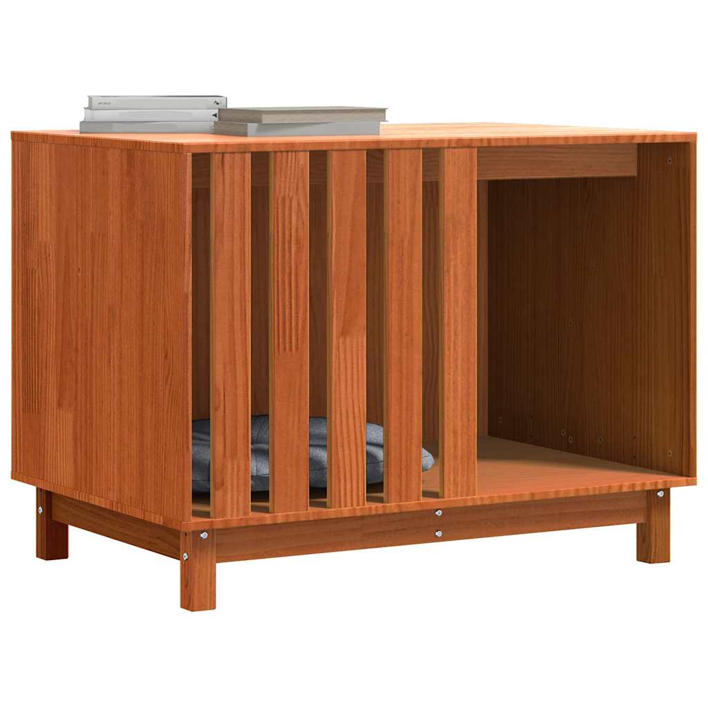 Vidaxxl Hundehütte Waschbraun 90 x 60 x 67 cm massives Kiefernholz