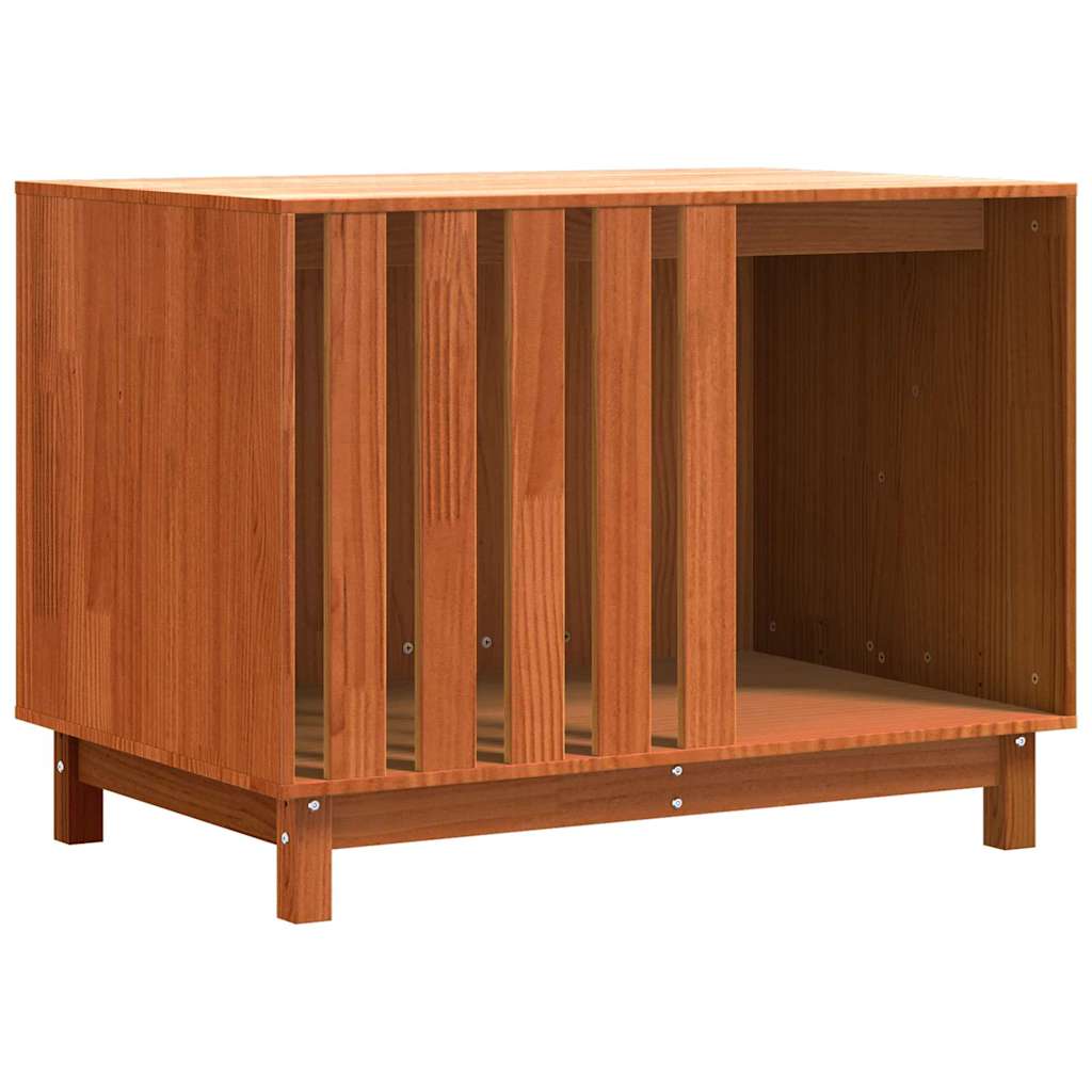 Vidaxxl Hundehütte Waschbraun 100 x 70 x 70 cm massives Kiefernholz