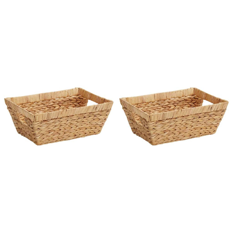 Vidaxl Aufbewahrungskörbe 2 Stück natur 38 x 28 x 15 cm Wasserhyazinthe