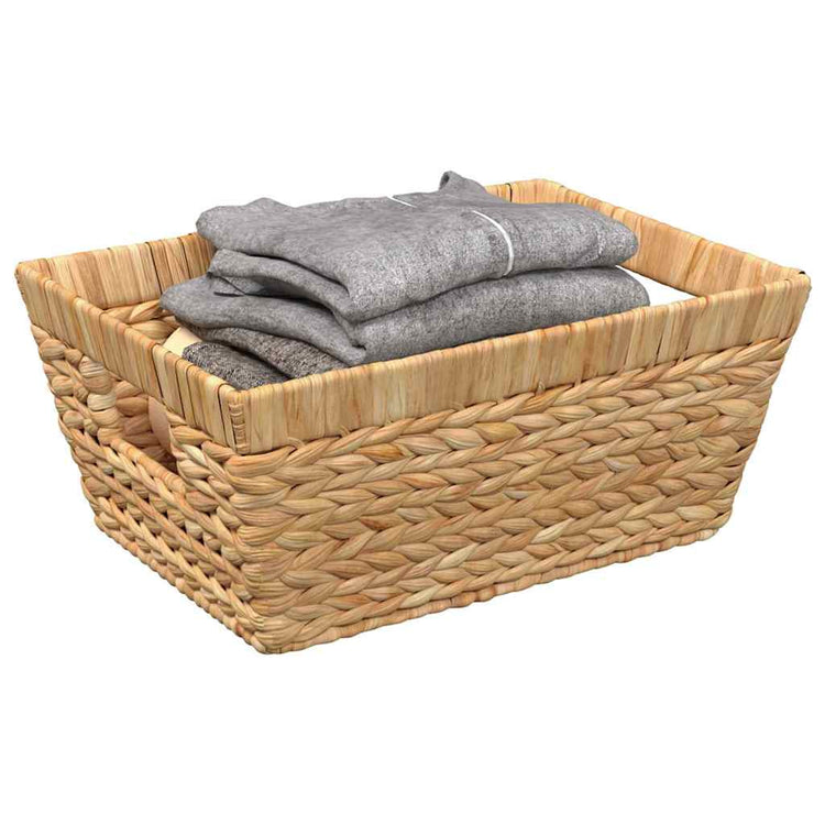 Vidaxl Aufbewahrungskörbe 2 Stück natur 38 x 28 x 15 cm Wasserhyazinthe