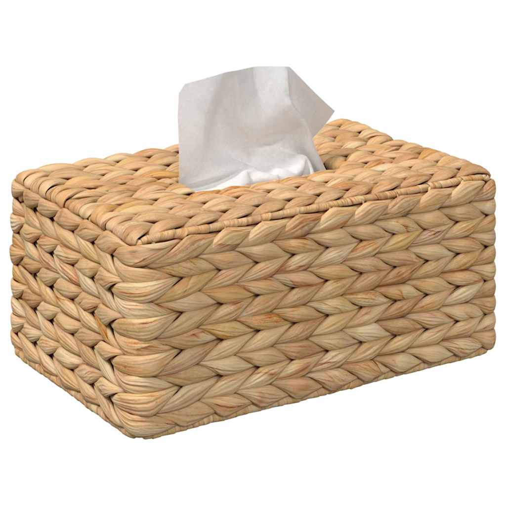 VidaXL Taschentuchbox umfasst 2 Stück Wasserhyazinthe 27,5 x 16,5 x 14 cm natur