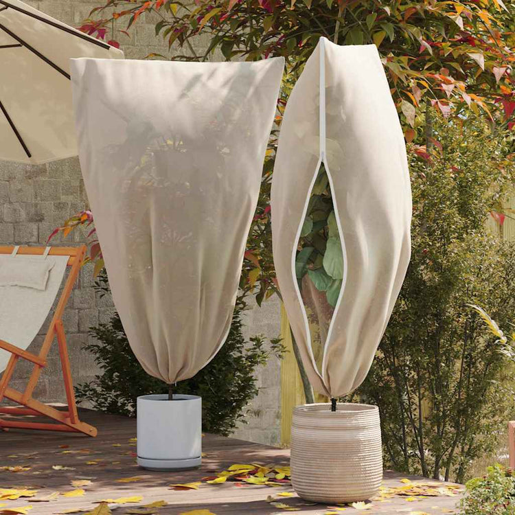 VidaXL Frostschutz-Pflanzenvliesabdeckungen 5 Stk. Beige 1,55 x 1,55 m