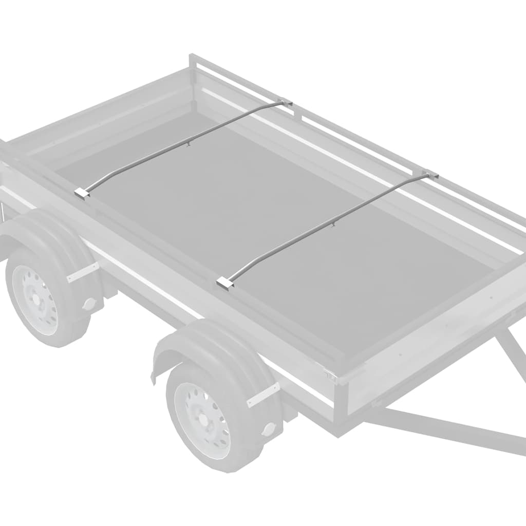 Vidaxx Planenbefestigung für Anhänger 2 Stück Silber 100-145 cm