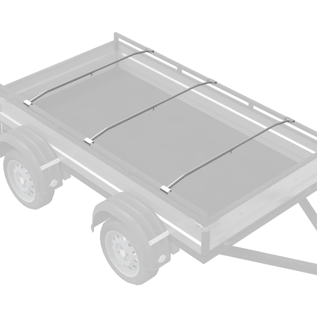 Vidaxx Planenbefestigung für Anhänger 3 Stück Silber 100-145 cm