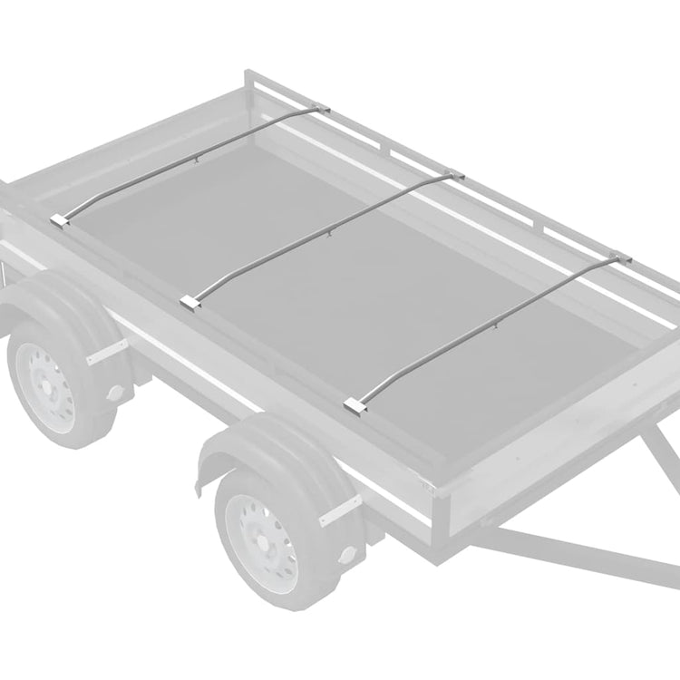 Vidaxx Planenbefestigung für Anhänger 3 Stück Silber 100-145 cm