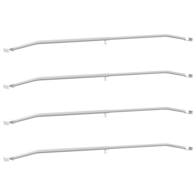 Vidaxx Planenbefestigung für Anhänger 4 Stück Silber 100-145 cm
