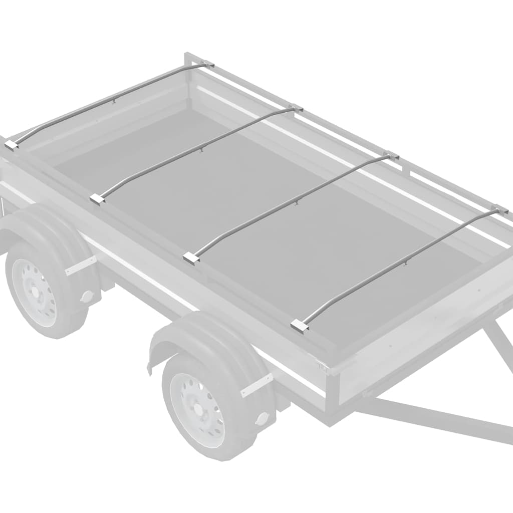 Vidaxx Planenbefestigung für Anhänger 4 Stück Silber 100-145 cm