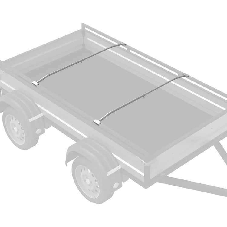 VidaXL Planenbefestigung für Anhänger 2 Stück Silber 130-210 cm