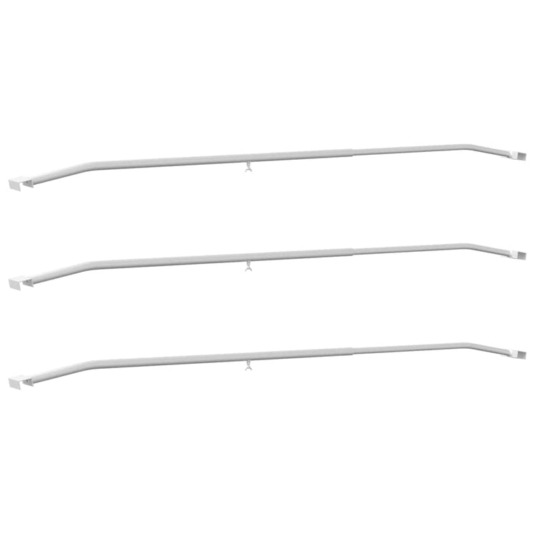 Vidaxx Planenbefestigung für Anhänger 3 Stück Silber 130-210 cm