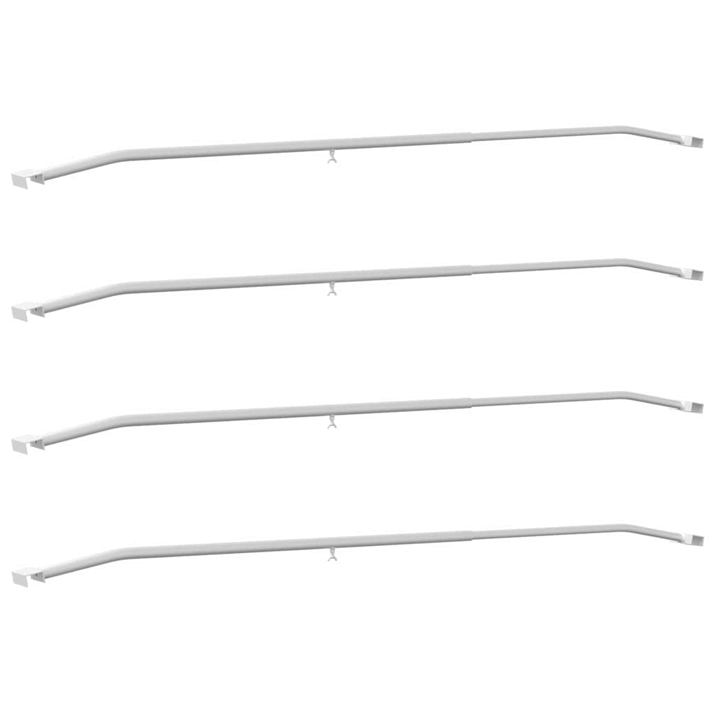 Vidaxx Planenbefestigung für Anhänger 4 Stück Silber 130-210 cm