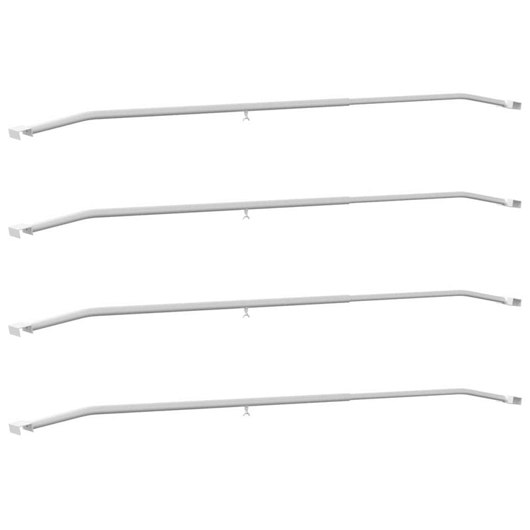 Vidaxx Planenbefestigung für Anhänger 4 Stück Silber 130-210 cm