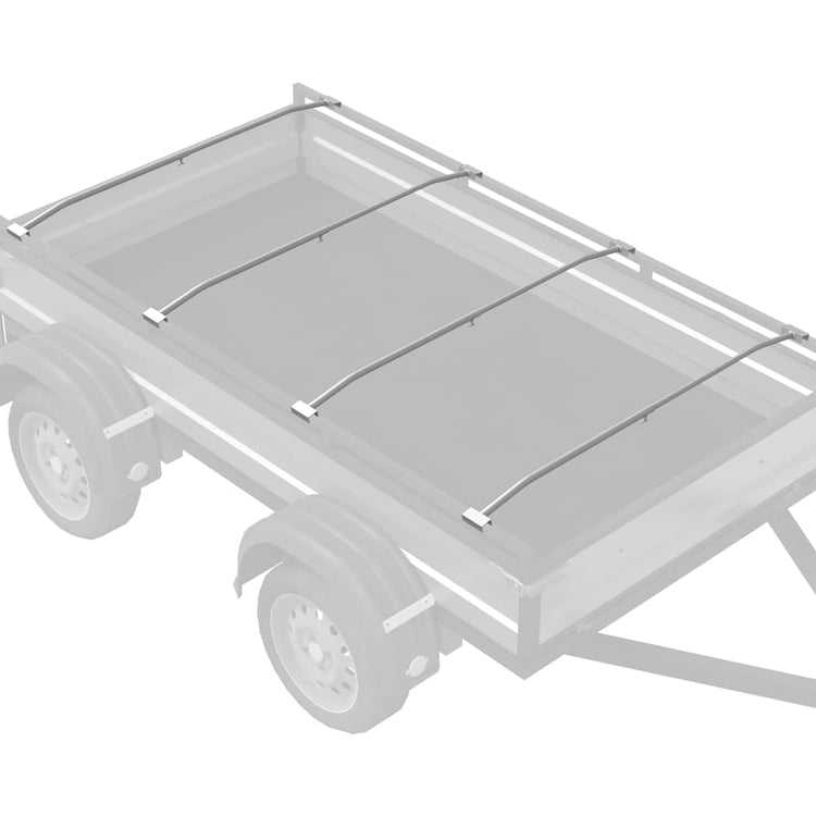 Vidaxx Planenbefestigung für Anhänger 4 Stück Silber 130-210 cm