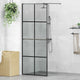 Vidaxx begehbare Duschwand schwarz 80 x 195 cm Hartglas