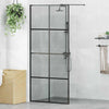Vidaxx begehbare Duschwand schwarz 90 x 195 cm Hartglas