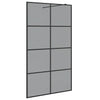Vidaxx begehbare Duschwand schwarz 115 x 195 cm Hartglas