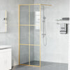 Vidaxx begehbare Duschwand Gold 80 x 195 cm Hartglas