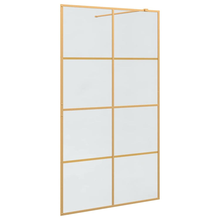 Vidaxx begehbare Duschwand Gold 115 x 195 cm Hartglas