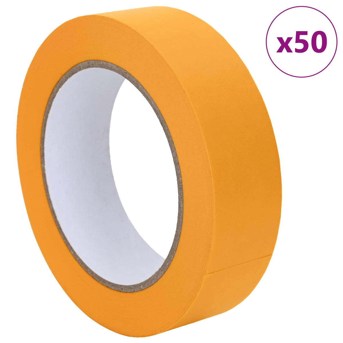VidaXL Farbabdeckbänder 50 Stück gelb 30 mm x 50 m Papier