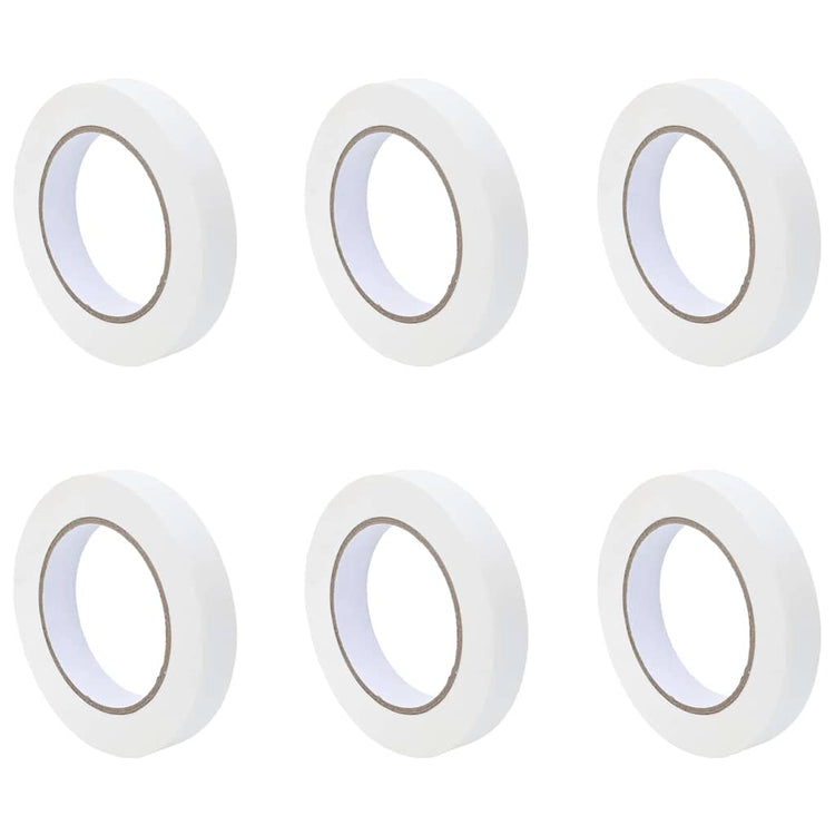 VidaXL Farbabdeckbänder 6 Stück weiß 19 mm x 50 m Papier
