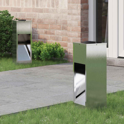 VidaXL Solar-LED-Wegbeleuchtung 2 Stk. Silber Edelstahl