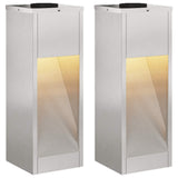 VidaXL Solar-LED-Wegbeleuchtung 2 Stk. Silber Edelstahl - afbeelding 2
