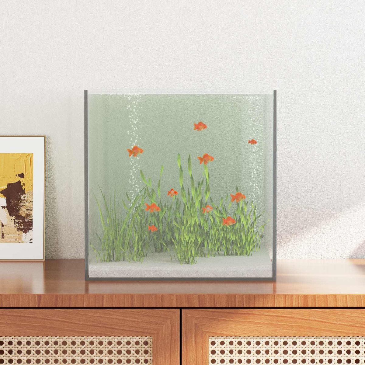 Vidaxx Aquarium mit Stauraum aus transparentem 30 x 30 x 30 cm großem Glas