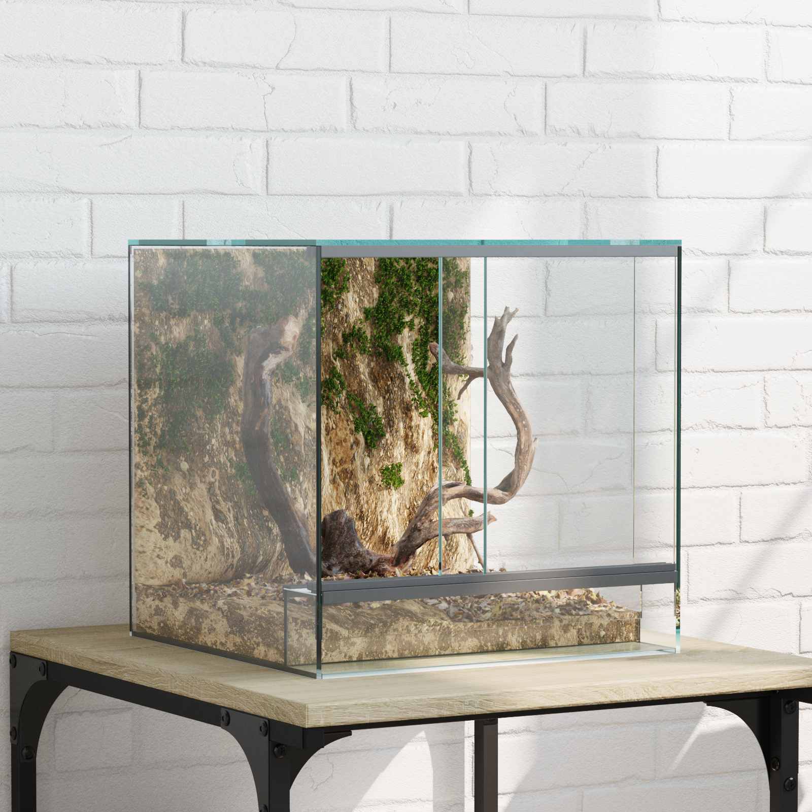 Vidaxx Terrarium mit Stauraum transparentes 30 x 30 x 30 cm großes Glas
