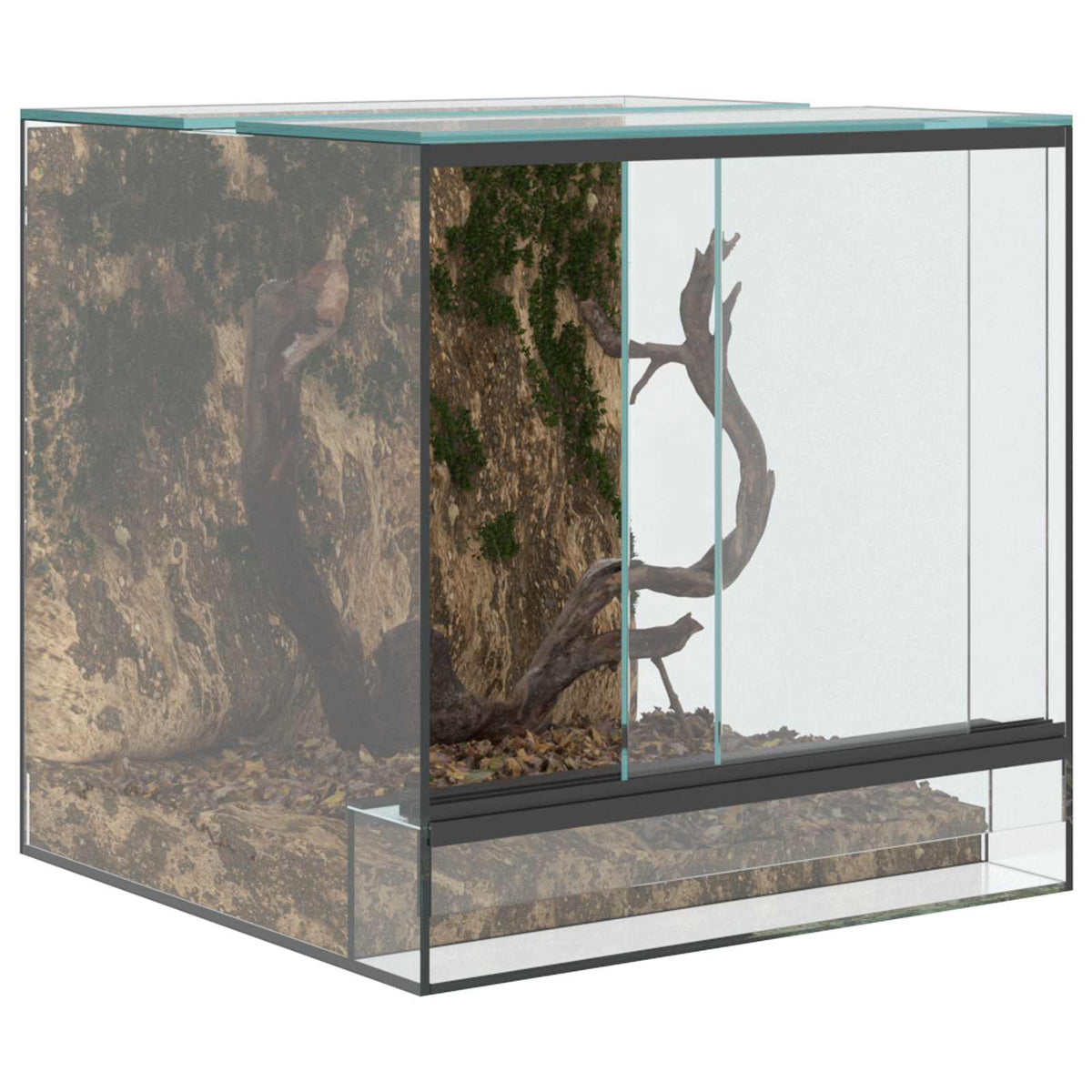 Vidaxx Terrarium mit Stauraum transparentes 30 x 30 x 30 cm großes Glas