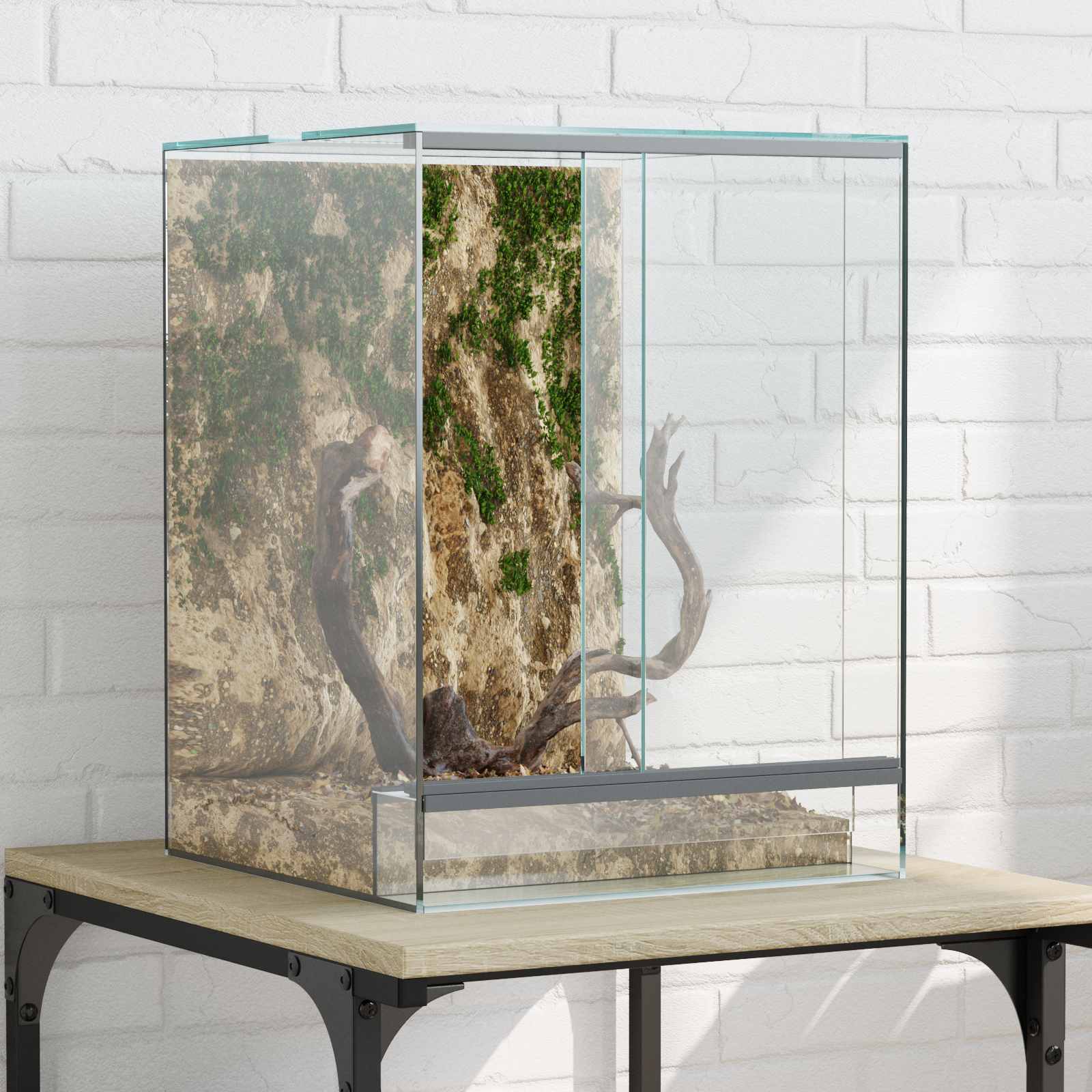 Vidaxx Terrarium mit Aufbewahrung transparentes 30 x 30 x 40 cm großes Glas