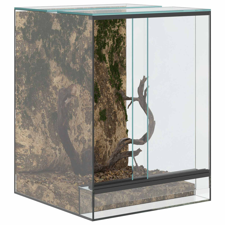 Vidaxx Terrarium mit Aufbewahrung transparentes 30 x 30 x 40 cm großes Glas